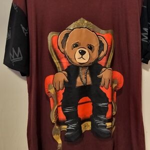 Bailey Apparel Launder Teddy Bear Hustle Swag Bear T-Shirt Size L